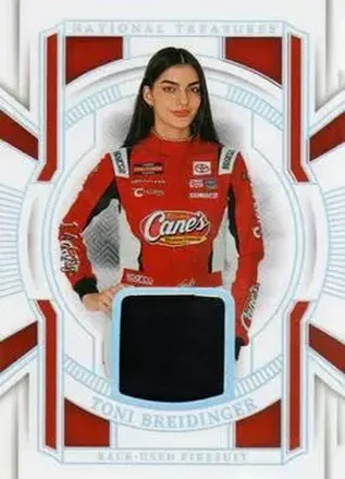 2025 Panini National Treasures - Race Used Firesuit Holo Silver #RUF-TBR - Toni Breidinger - Tricon Garage