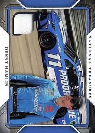 2025 Panini National Treasures - Track Gear #TG-DHN - Denny Hamlin - Joe Gibbs Racing
