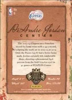 Back of DeAndre Jordan
