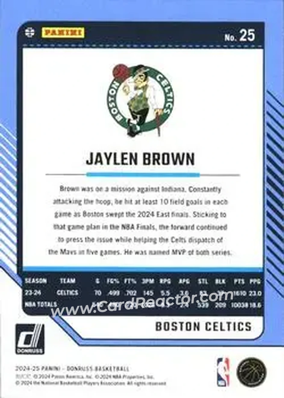 Back of Jaylen Brown