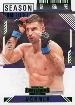 2025 Panini Contenders PFL - Season Ticket Green #47 - Jakob Nedoh