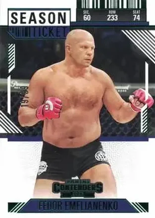 2025 Panini Contenders PFL - Season Ticket Green #60 - Fedor Emelianenko
