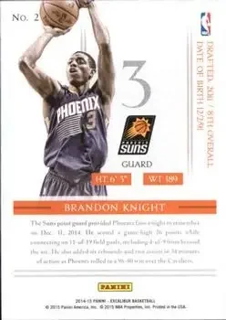 Back of Brandon Knight