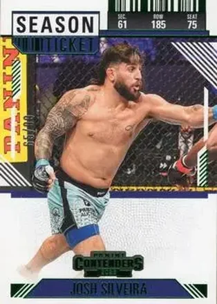 2025 Panini Contenders PFL - Season Ticket Green #77 - Josh Silveira