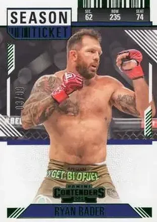 2025 Panini Contenders PFL - Season Ticket Green #94 - Ryan Bader