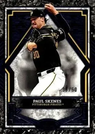 2025 Topps Tier One - Blue Foil #55 - Paul Skenes - Pittsburgh Pirates