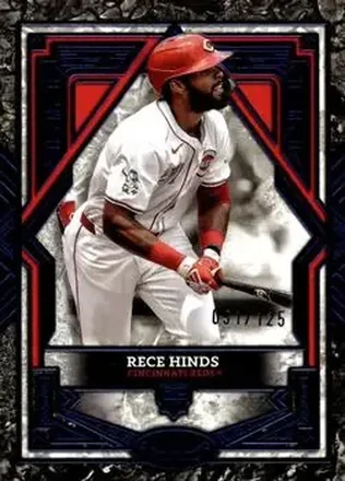 2025 Topps Tier One - Blue Foil #80 - Rece Hinds - Cincinnati Reds