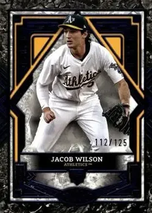 2025 Topps Tier One - Blue Foil #85 - Jacob Wilson - Athletics