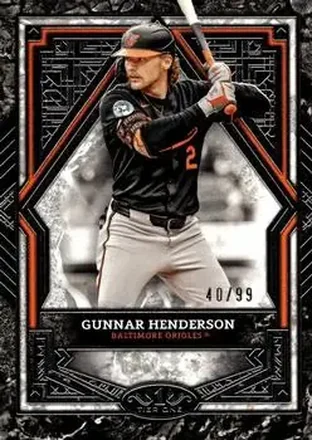 2025 Topps Tier One - Silver Foil #24 - Gunnar Henderson - Baltimore Orioles
