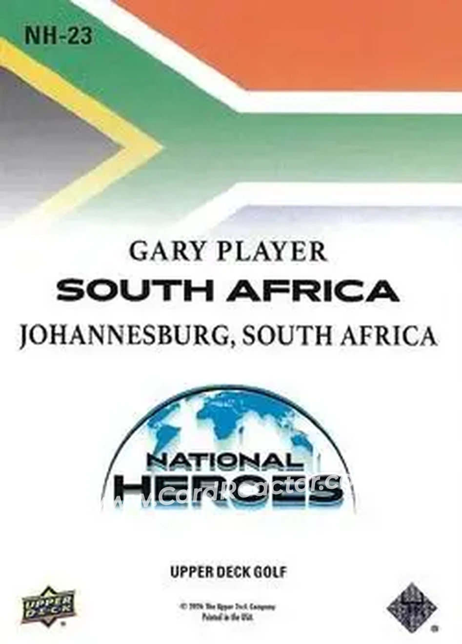 2026 Upper Deck - National Pride #NH-23 - Gary Player - Back