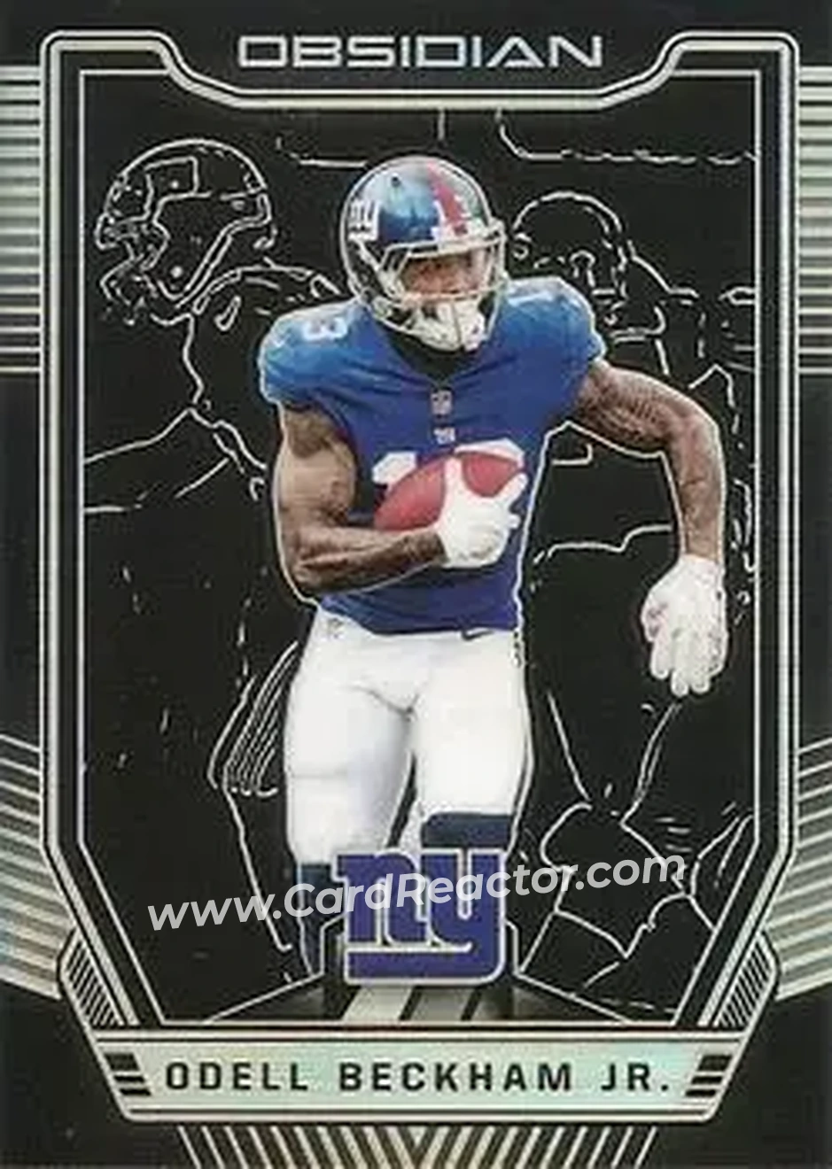 2018 Panini Obsidian - Electric Etch Orange #46 - Odell Beckham Jr. - New York Giants - Front