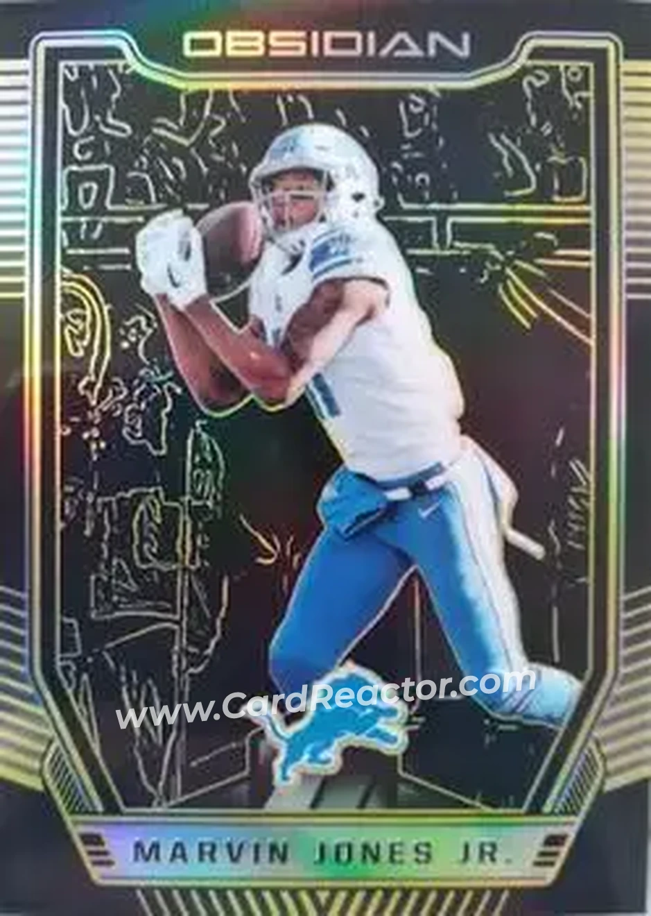 2018 Panini Obsidian - Electric Etch Orange #77 - Marvin Jones Jr. - Detroit Lions - Front