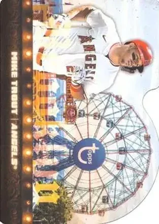 2024 Topps Brooklyn Collection - Brooklyn Die Cut #27 - Mike Trout - Los Angeles Angels