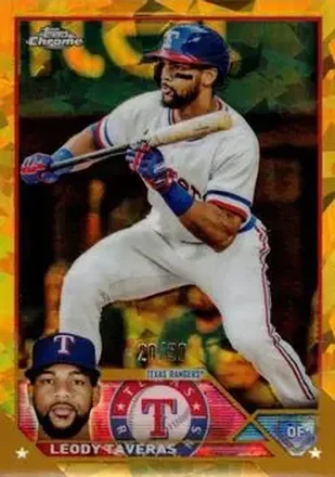 2023 Topps Chrome Update Sapphire Edition - Gold #USCS257 - Leody Taveras - Texas Rangers