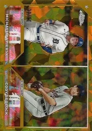 2023 Topps Chrome Update Sapphire Edition - Gold #USCS262 - Michael Papierski - Cody Sedlock SN50 - Detroit Tigers - Detroit Tigers