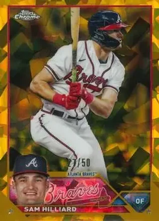 2023 Topps Chrome Update Sapphire Edition - Gold #USCS263 - Sam Hilliard - Atlanta Braves
