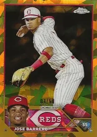 2023 Topps Chrome Update Sapphire Edition - Gold #USCS273 - José Barrero - Cincinnati Reds