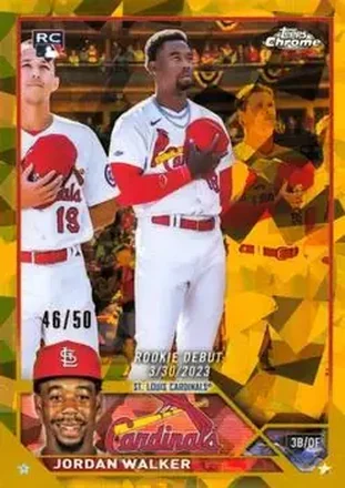2023 Topps Chrome Update Sapphire Edition - Gold #USCS298 - Jordan Walker - St. Louis Cardinals