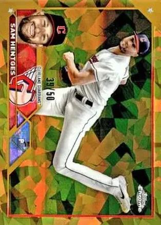 2023 Topps Chrome Update Sapphire Edition - Gold #USCS327 - Sam Hentges - Cleveland Guardians