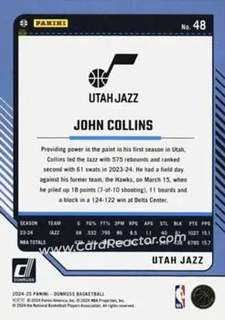 Back of John Collins