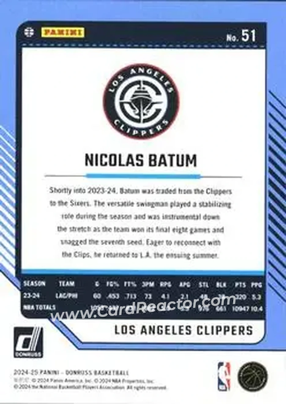 Back of Nicolas Batum