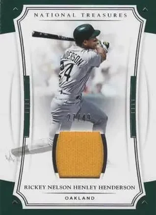 2017 Panini National Treasures #149b - Rickey Henderson - Oakland Athletics