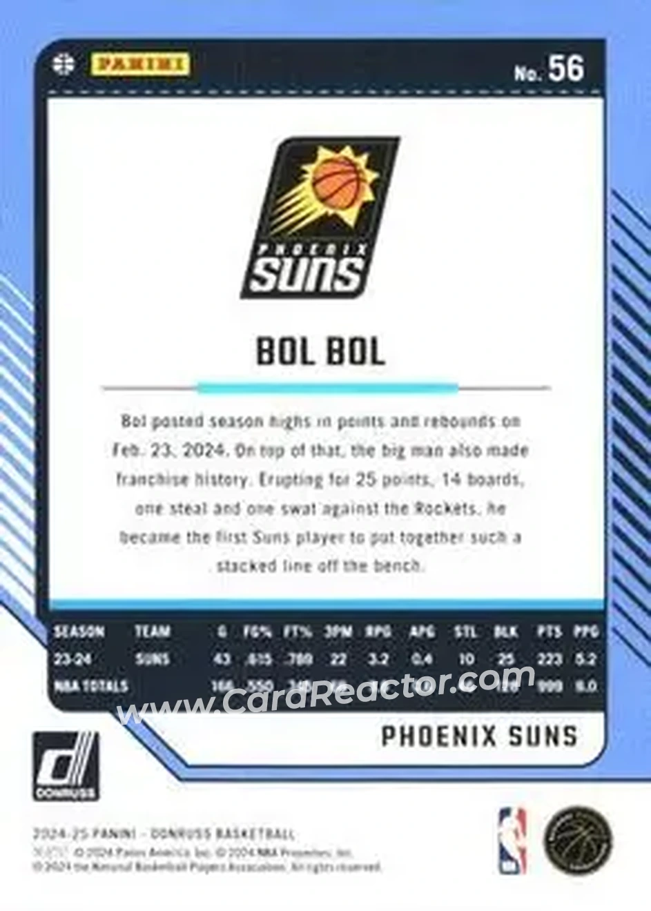 Back of Bol Bol