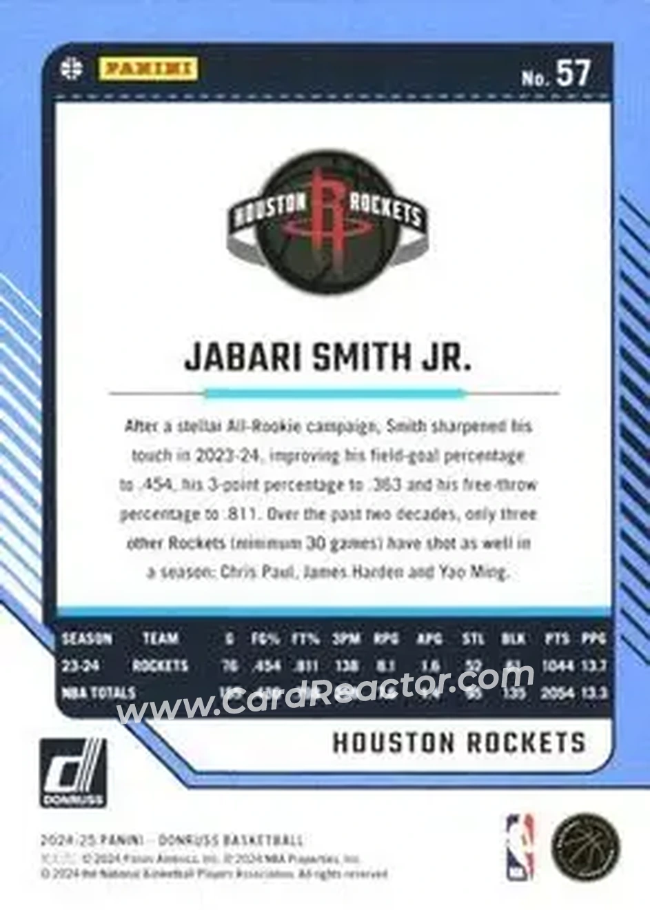 Back of Jabari Smith Jr.