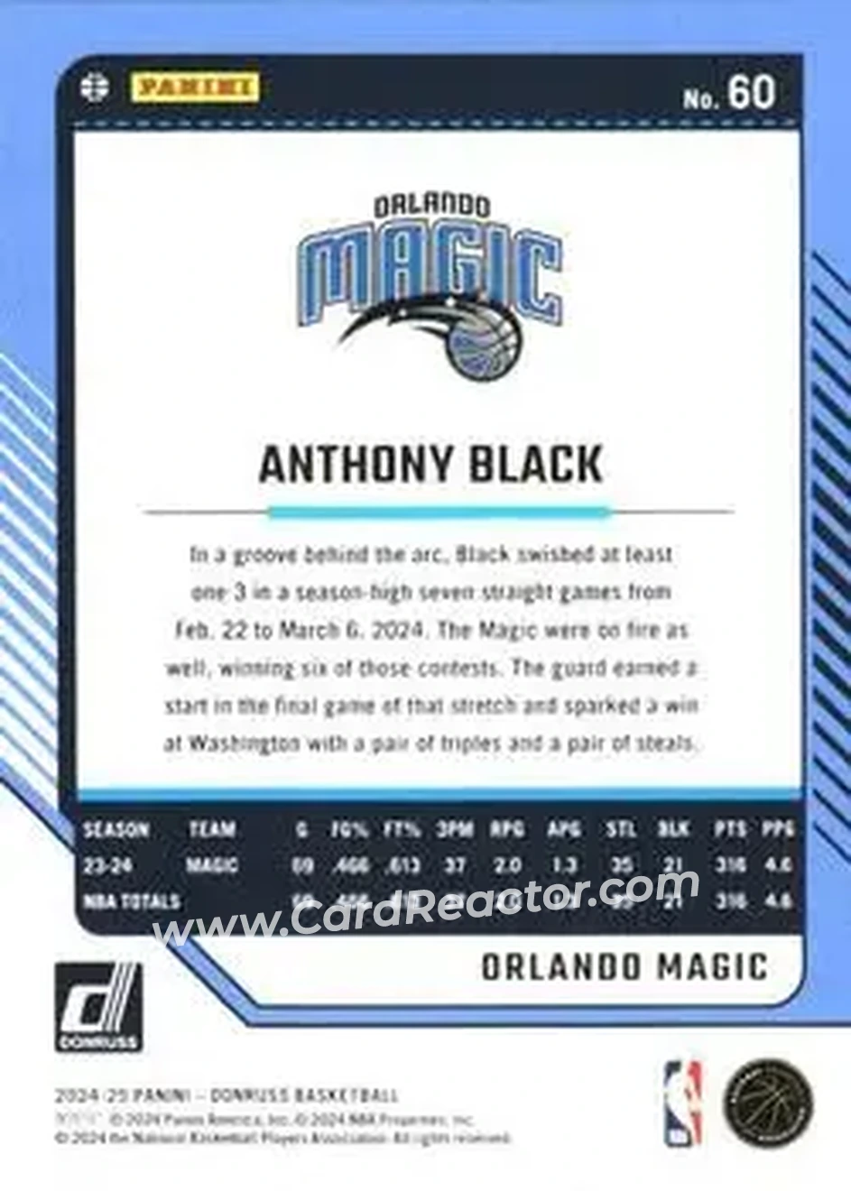 Back of Anthony Black