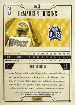 Back of DeMarcus Cousins