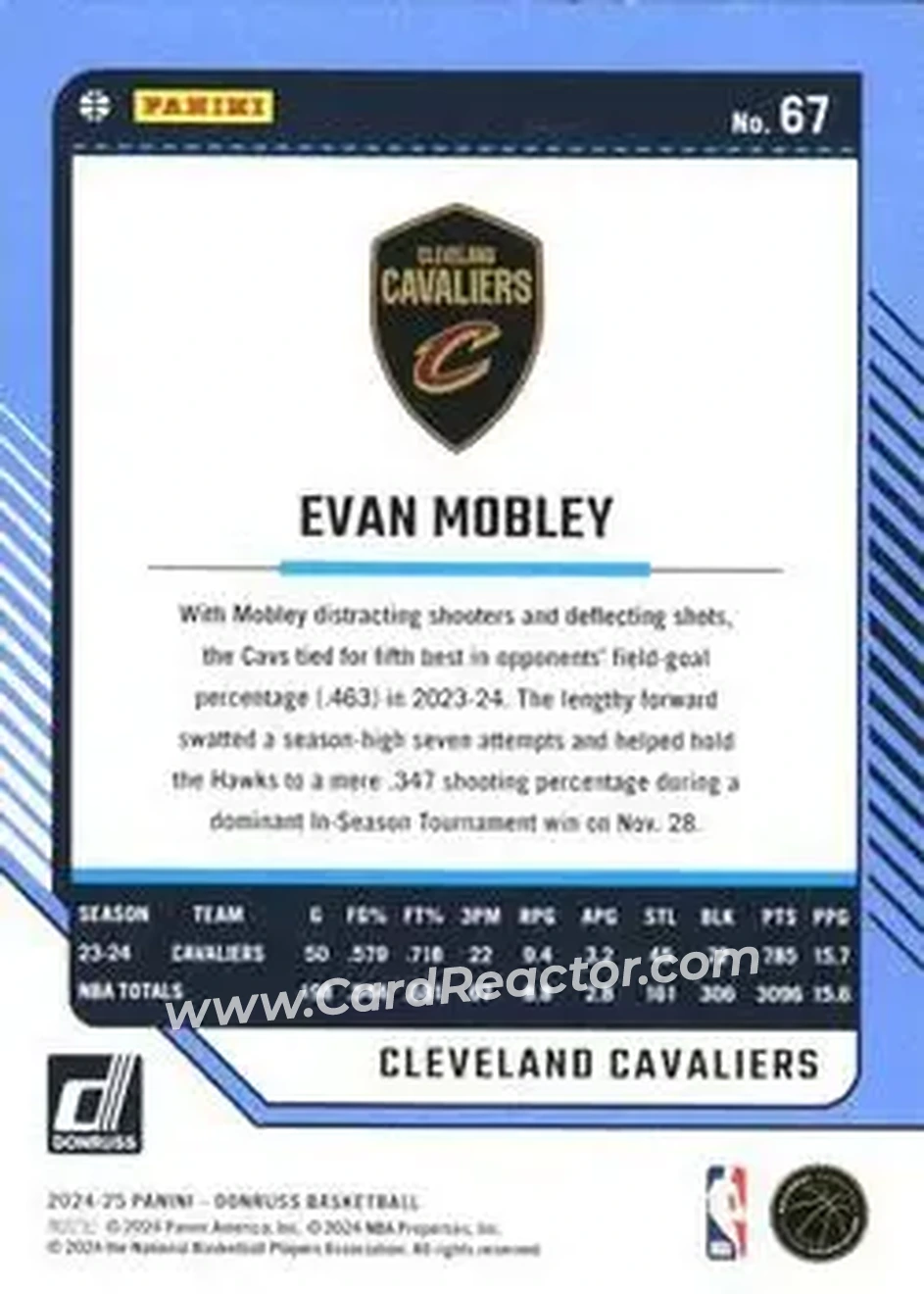 Back of Evan Mobley