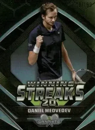 2024 Topps Graphite - Winning Streaks Aqua Refractor #WS-DM - Daniil Medvedev