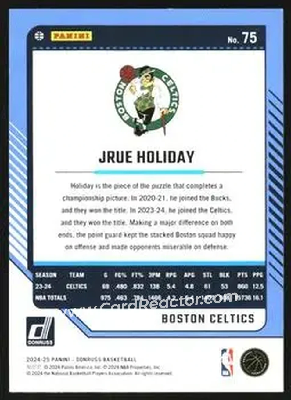 Back of Jrue Holiday