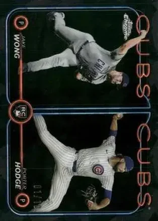 2024 Topps Chrome Update Sapphire Edition - Black Sapphire #USCS106 - Porter Hodge - Jake Wong SN10 - Chicago Cubs - Chicago Cubs