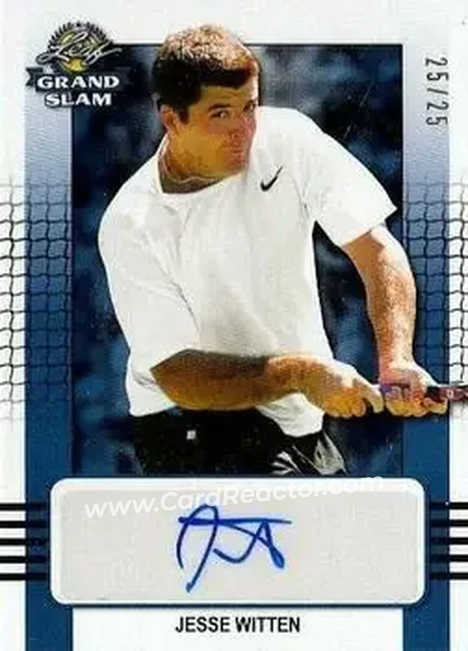 2018 Leaf Grand Slam - Blue #BA-JW1 - Jesse Witten - Front