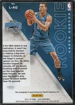 Back of Aaron Gordon