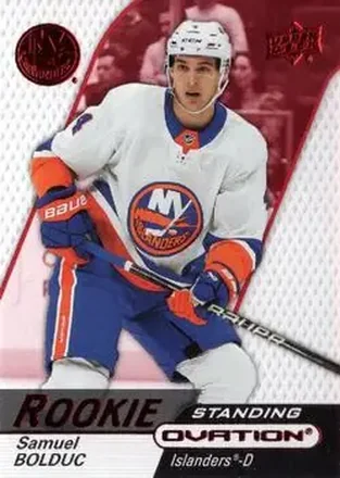 2023-24 Upper Deck Ovation - Standing Ovation Red #124 - Samuel Bolduc - New York Islanders