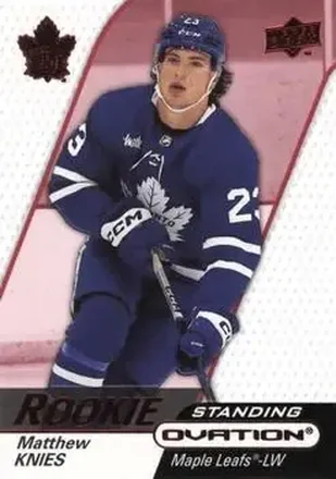 2023-24 Upper Deck Ovation - Standing Ovation Red #149 - Matthew Knies - Toronto Maple Leafs