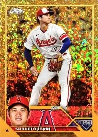 2023 Topps Gilded Collection - Mini-Diamond Gold Etch Refractors #17 - Shohei Ohtani - Los Angeles Angels