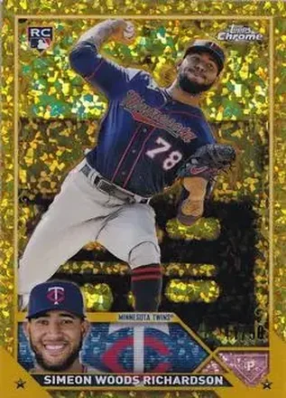 2023 Topps Gilded Collection - Mini-Diamond Gold Etch Refractors #68 - Simeon Woods Richardson - Minnesota Twins
