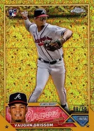 2023 Topps Gilded Collection - Mini-Diamond Gold Etch Refractors #95 - Vaughn Grissom - Atlanta Braves