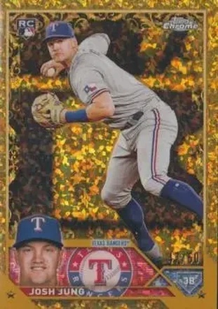 2023 Topps Gilded Collection - Mini-Diamond Gold Etch Refractors #104 - Josh Jung - Texas Rangers