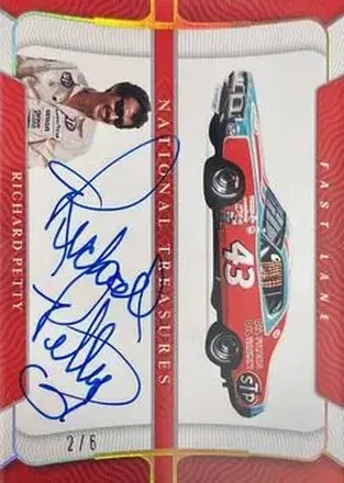 2022 Panini National Treasures - Fast Lane Holo Gold #FL-RP - Richard Petty - Petty Enterprises