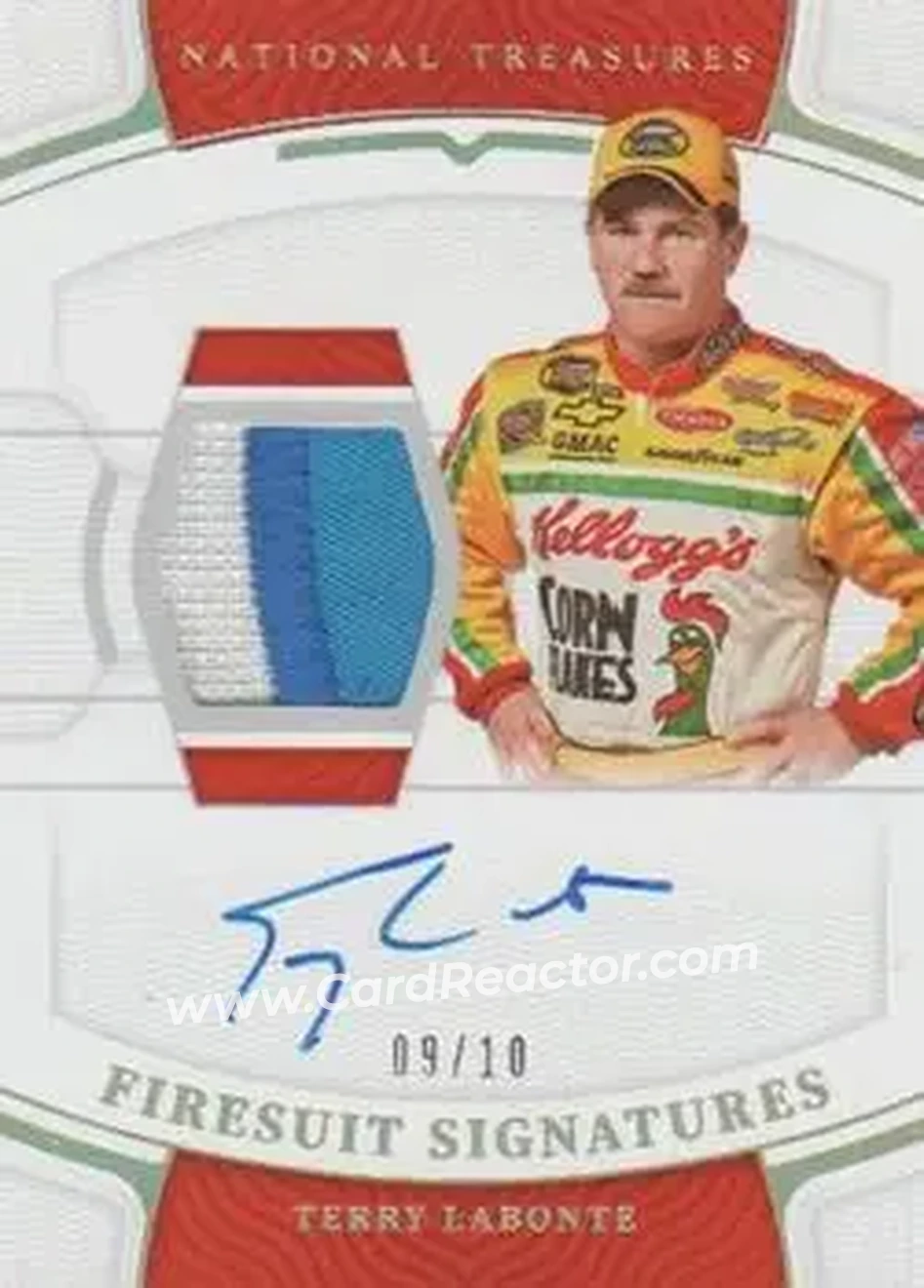 2022 Panini National Treasures - Firesuit Signatures Holo Gold #F-TL - Terry Labonte - Hendrick Motorsports - Front