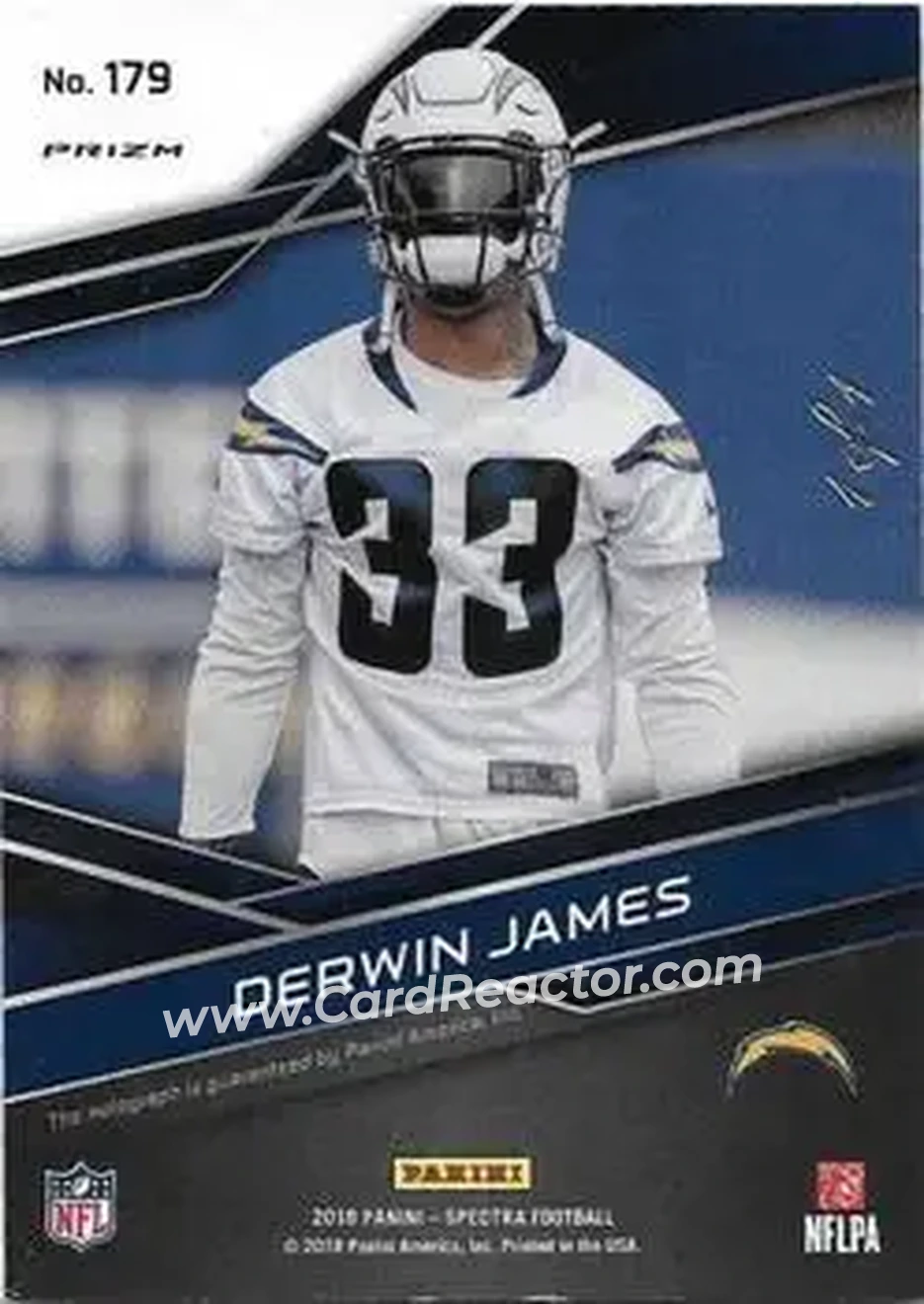 2018 Panini Spectra - Gold #179 - Derwin James Jr. - Los Angeles Chargers - Back 2018 Panini Spectra - Gold #179 - Derwin James Jr. - Los Angeles Chargers - Back