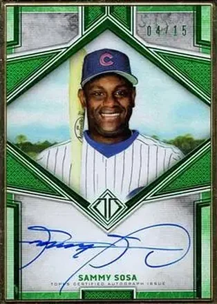 2019 Topps Transcendent Collection - Transcendent Autographs Emerald #TCA-SS - Sammy Sosa - Chicago Cubs