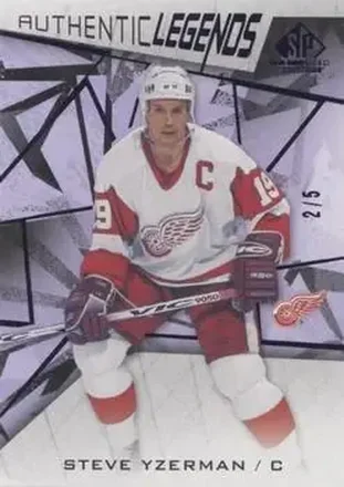 2021-22 SP Game Used - Purple Fragment #102 - Steve Yzerman - Detroit Red Wings