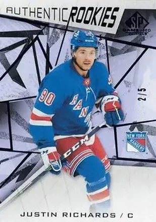 2021-22 SP Game Used - Purple Fragment #123 - Justin Richards - New York Rangers
