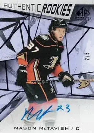 2021-22 SP Game Used - Purple Fragment #180 - Mason McTavish - Anaheim Ducks