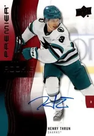 2023-24 Upper Deck Premier - Auto #115 - Henry Thrun - San Jose Sharks